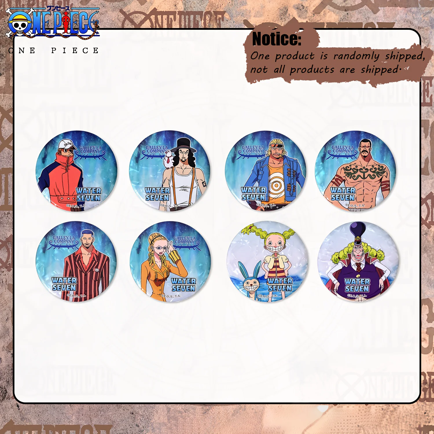 1 ชิ้น กล่องสุ่มพินส์วันพีซ วอเตอร์เซเว่น อาร์ค ลิขสิทธิ์แท้ พร้อมของหายาก – ของสะสม ของขวัญอนิเมะ