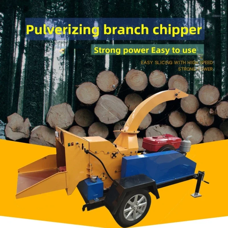 3 Point Hitch Tractor Pto Wood Chipper Shredder Hot Selling Yard Garden Waste Up Crushing Tool Strong Poower Forestry Machinery