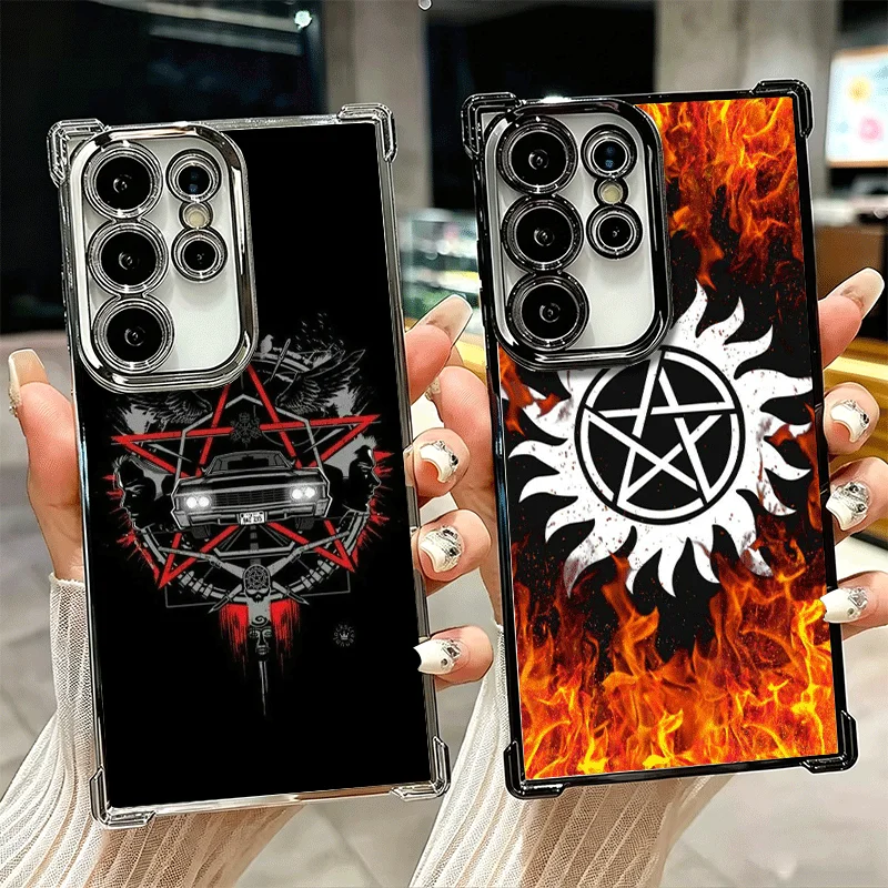 Supernatural SPN Babaite Plating Phone Case For Samsung Galaxy S26 S25 Edge S24 S23 Ultra S22 S21 Plus S20 FE Anti-Fall Protecti