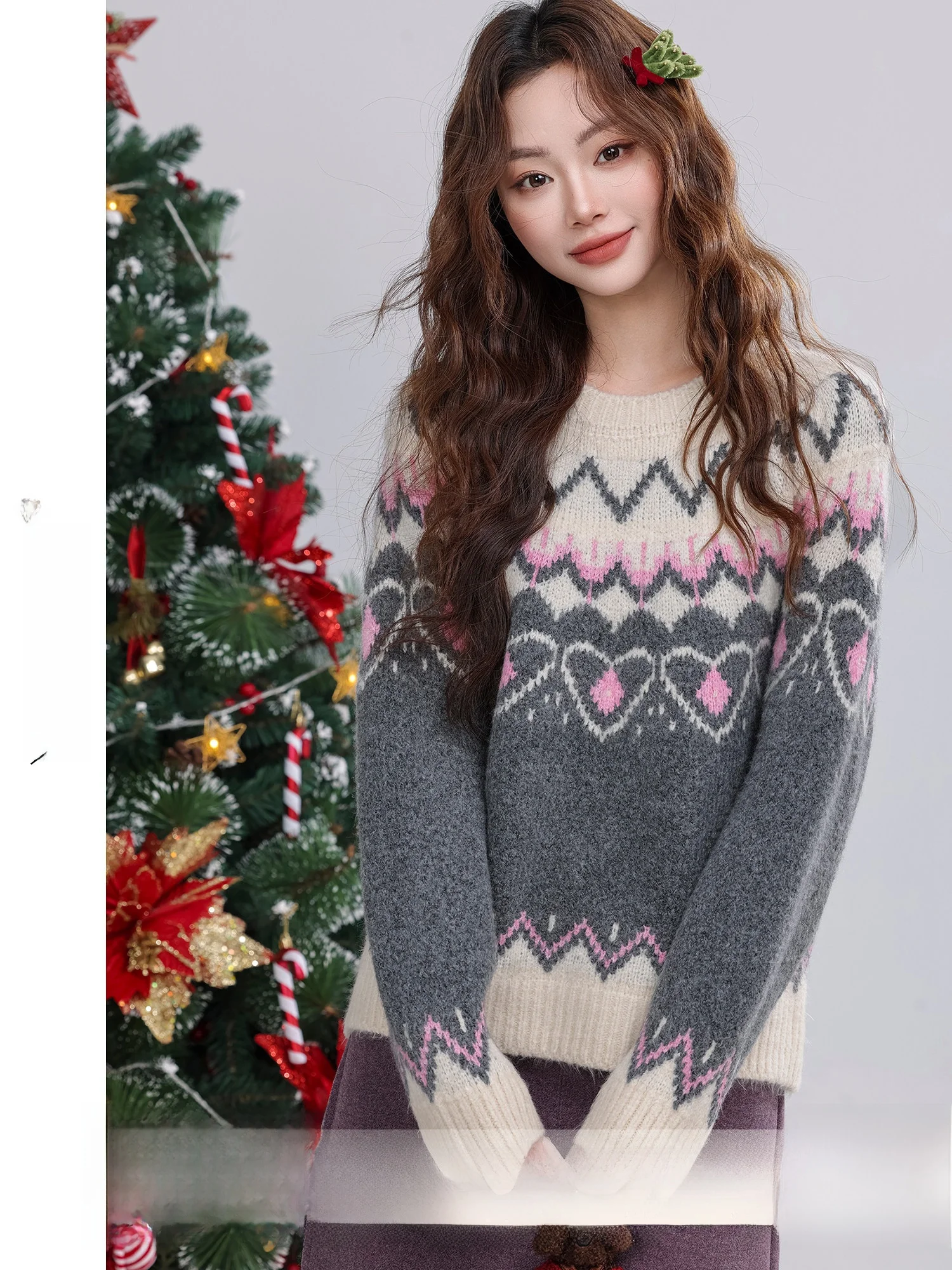 Soft Cozy Cisas Faion Women's Sweater Retro Design Winter New Arrival Wild Path Searching for Mystery by Youxiang