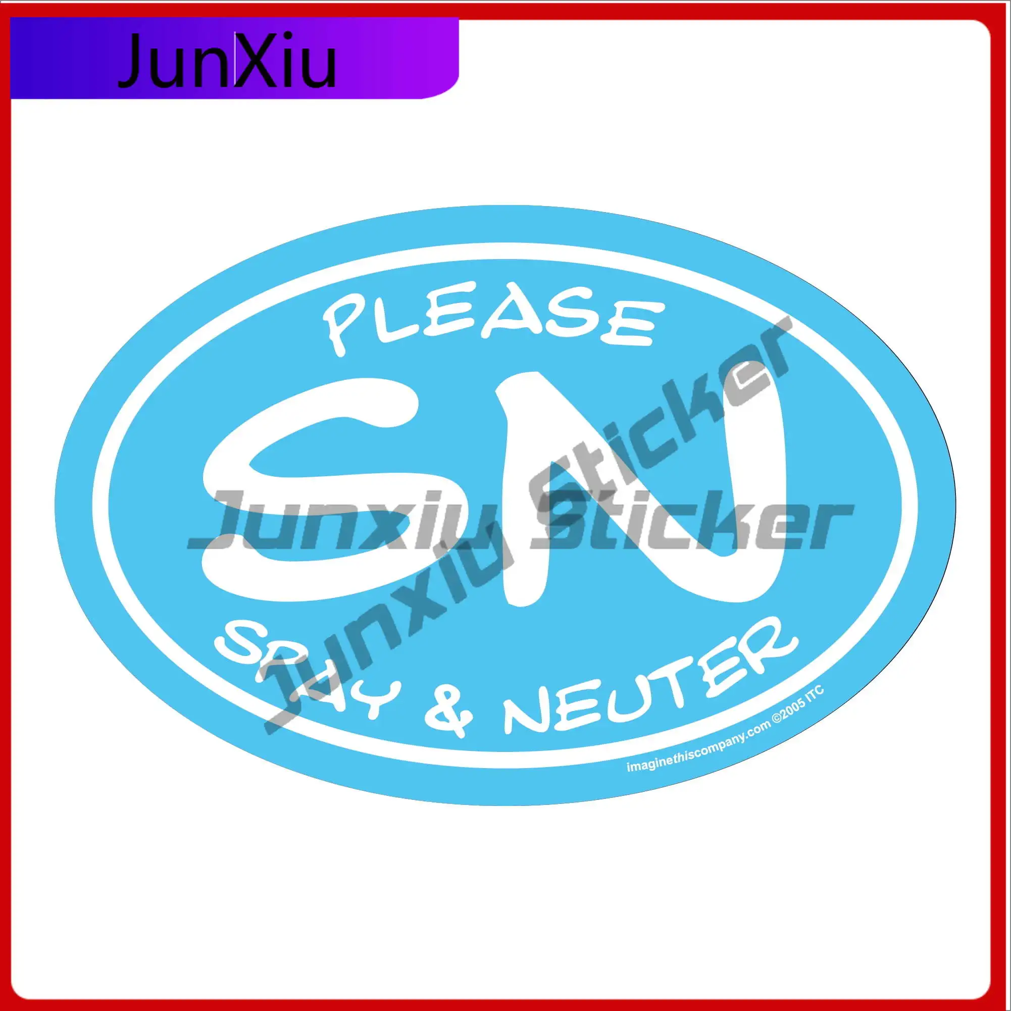 

Spay Neuter Blue Oval Vintage Car Camper Van Window Walls Waterproof Walls Decal Decoration Trendy Vintage Vintage Cute Cool
