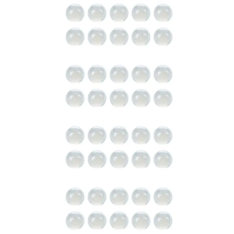 SEWS-40 Pcs Marbles 16Mm Glass Marbles Knicker Glass Balls Decoration Color Nuggets Transparent