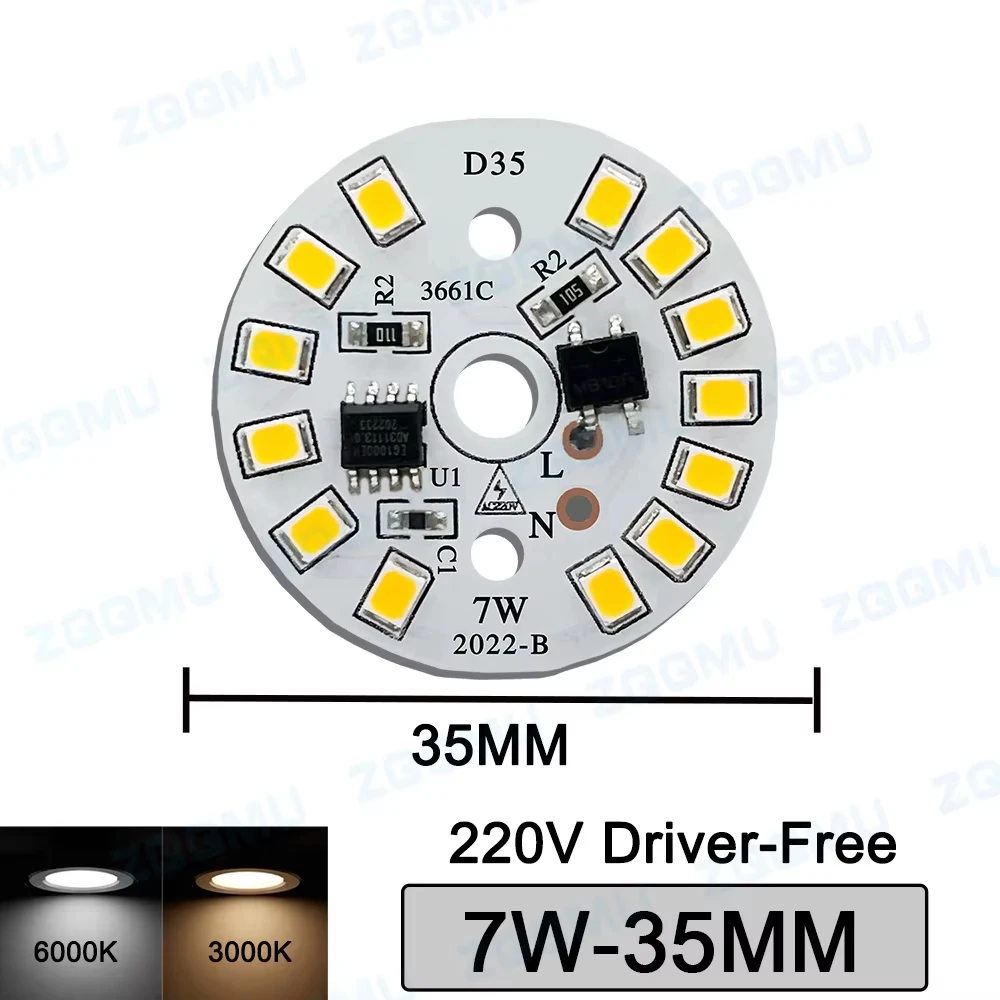 220V LED Chip 15W 12W 9W 7W 5W 3W 18W Cold Warm White Round Lamp Beads For DIY Bulb Spotlight Downlight Light Source Bulb Patch