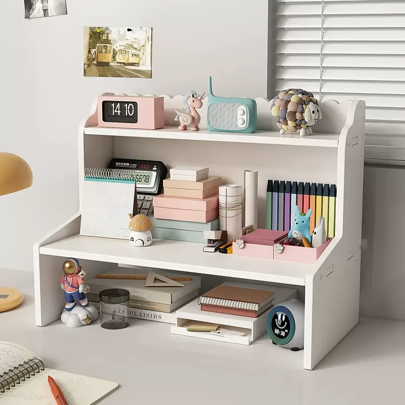 Desktop Storage Rack Multi Story Shelving Elevating Bracket Desk Cosmetics Office Student Dormitory  Holders Desk Accessories