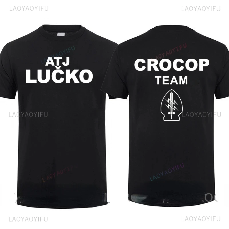 ATJ LUCKO Croatian Counter Terrorism Special Unit Force Tshirt Man Men Short Sleeved Tops Tee Shirt Summer Cotton Short Sleeve