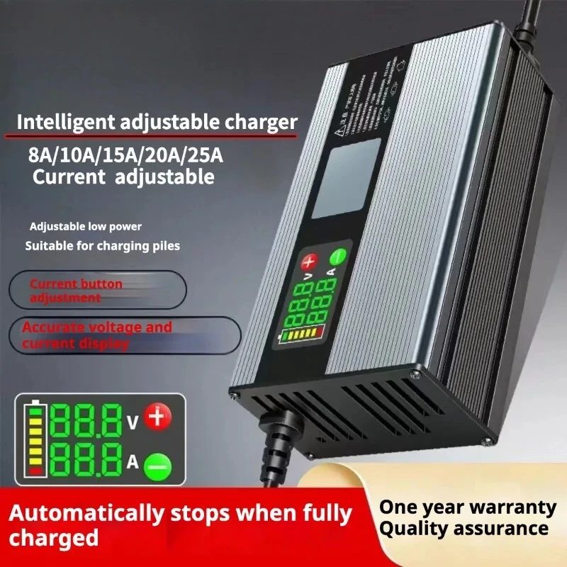 10A 20A Curren Adjust 48V 58.8V 72V 60V 67.2V 84V 54.6V Li-ion  Lithium Battery Charger 13S 16S 20S 24S Fast Charge parts