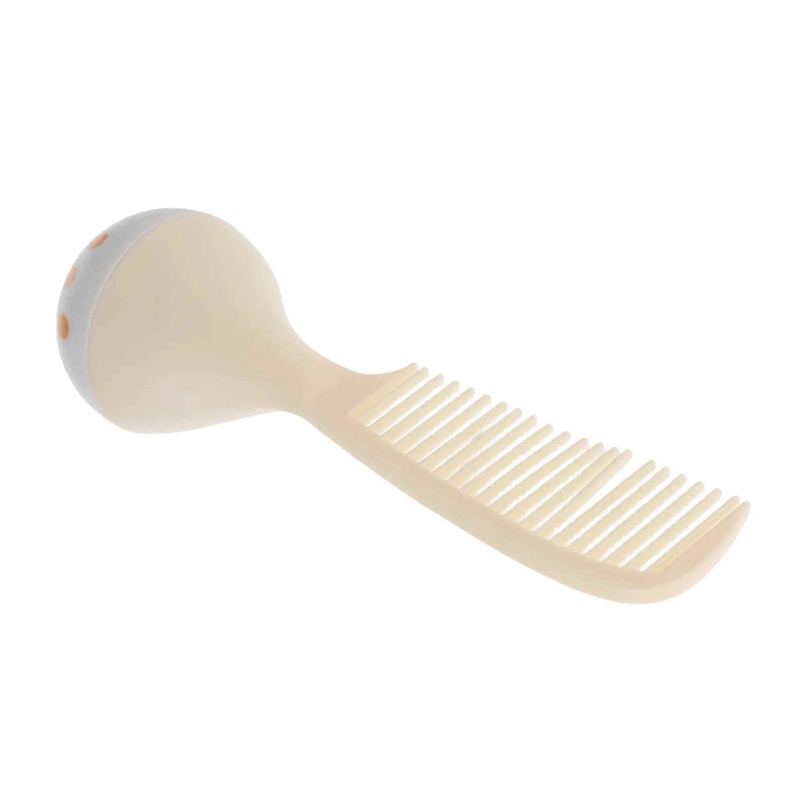 Self-Standing Pocket Hair Comb for Women Elegant Beige Fine Tooth Anti-Static Scalp Massage Travel Styling Comb Compact Handbag