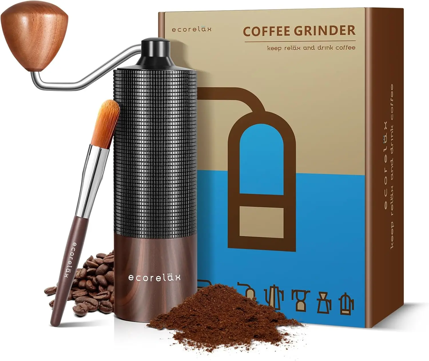 

Manual Coffee Grinder - Precision Grinding, Portable, Durable Design for Coffee Aficionados - Enhance Your Brewing Experience