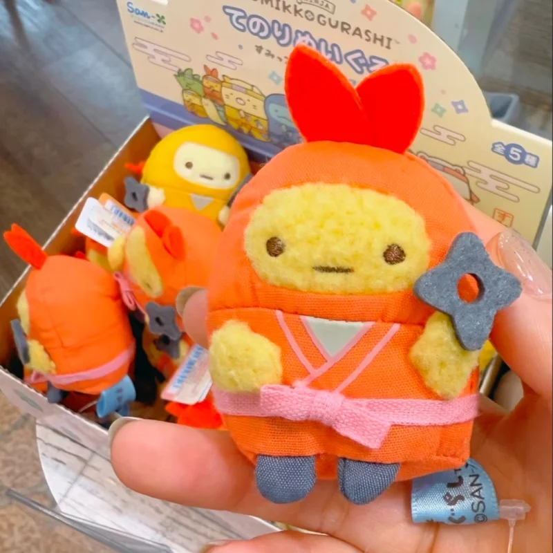

New Genuine Sumikkogurashi New Limited Edition Ninja Series 4.5cm Plush Fuji Mountain Fried Shrimp Plush Toy Sandbag Toys Gift