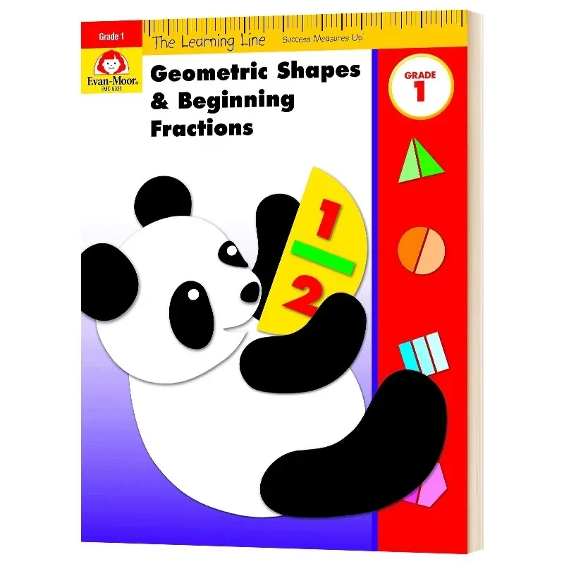 Evan-Moor Geometric Shapes & Beginning Fractions (The Learning Line) aged 5 6 7 8 English books 9781596731936