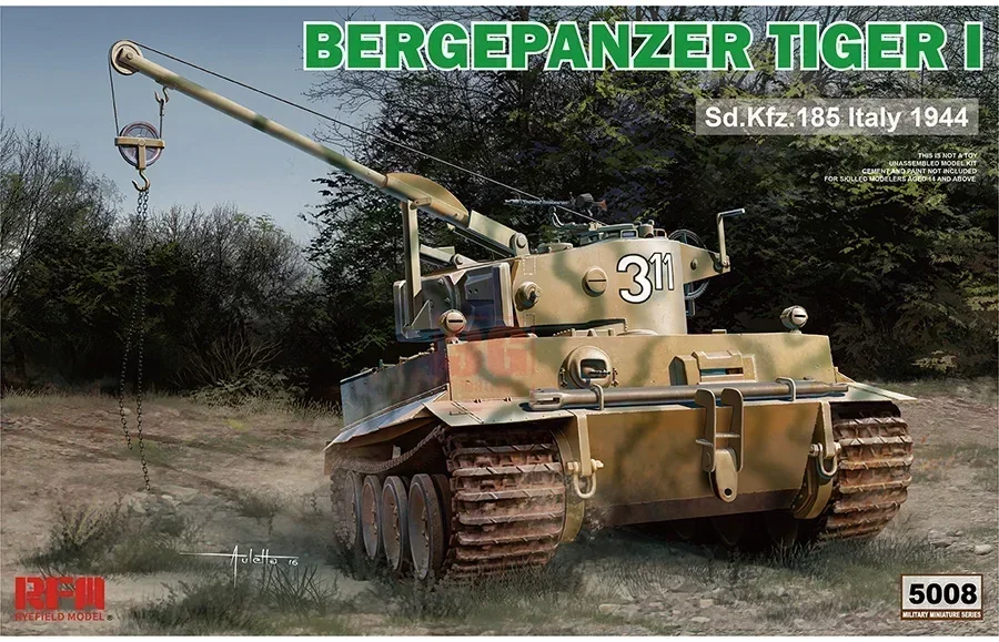 

Модель Ryefield 1/35 RM-5008Bergepanzer Tiger I Sd.Kfz.185 Италия, сборка, масштаб, игрушки «сделай сам», комплект модели