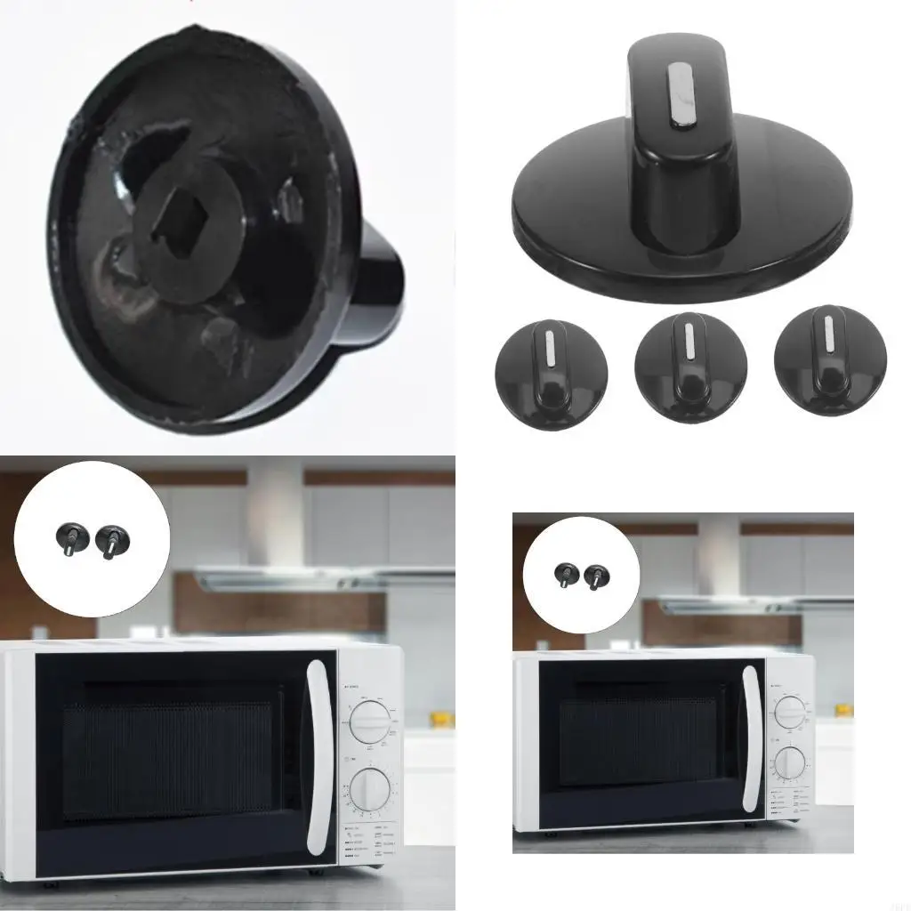 J6PE 2Pcs Replacement Stove Control Dials Modern Design Ergonomic Grip Kitchen Appliance Parts