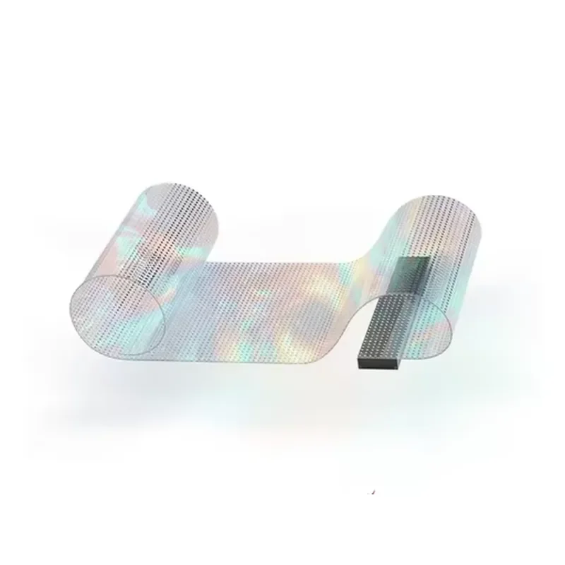 P40-40 Roll up Flexible Glass LED Display Flexible Transparent LED Crystal Film Display Screen