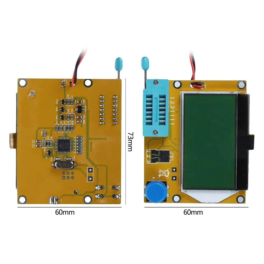 Imagem -05 - Digital Transistor Tester com Case Resistência Capacitância Diodo Power Measuring Testing Tool Acessórios Mega 328 Lcr-t4