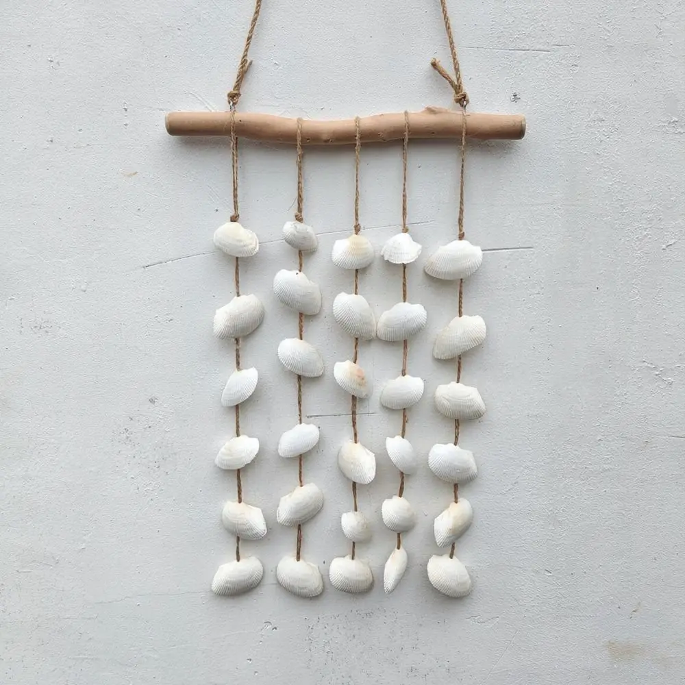 Ocean Inspired Driftwood Wind Chime Handmade Hanging Ornament Coastal Living Room Bedroom Decorative Accessary