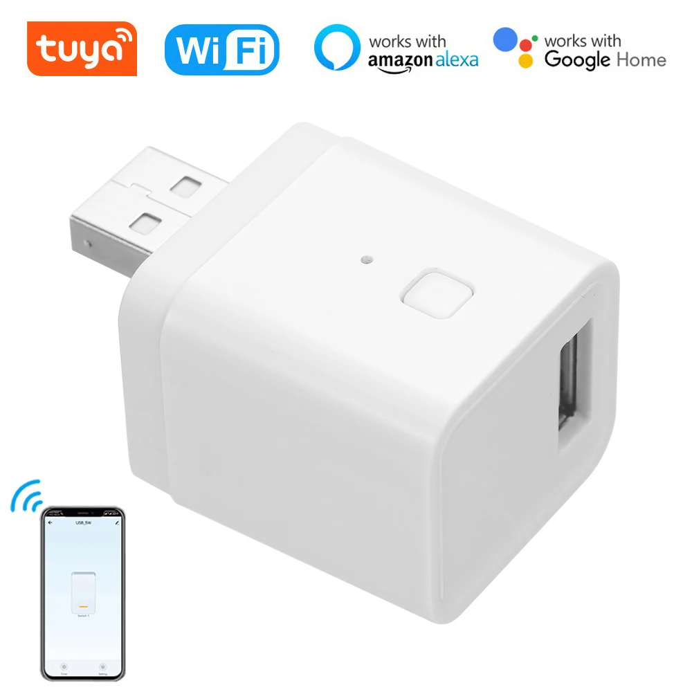 Tuya WiFi USB Smart Switch 5V Wireless USB Power Adaptor App Remote Control Timing/Delay/Countdown Switch for Alexa Google Home
