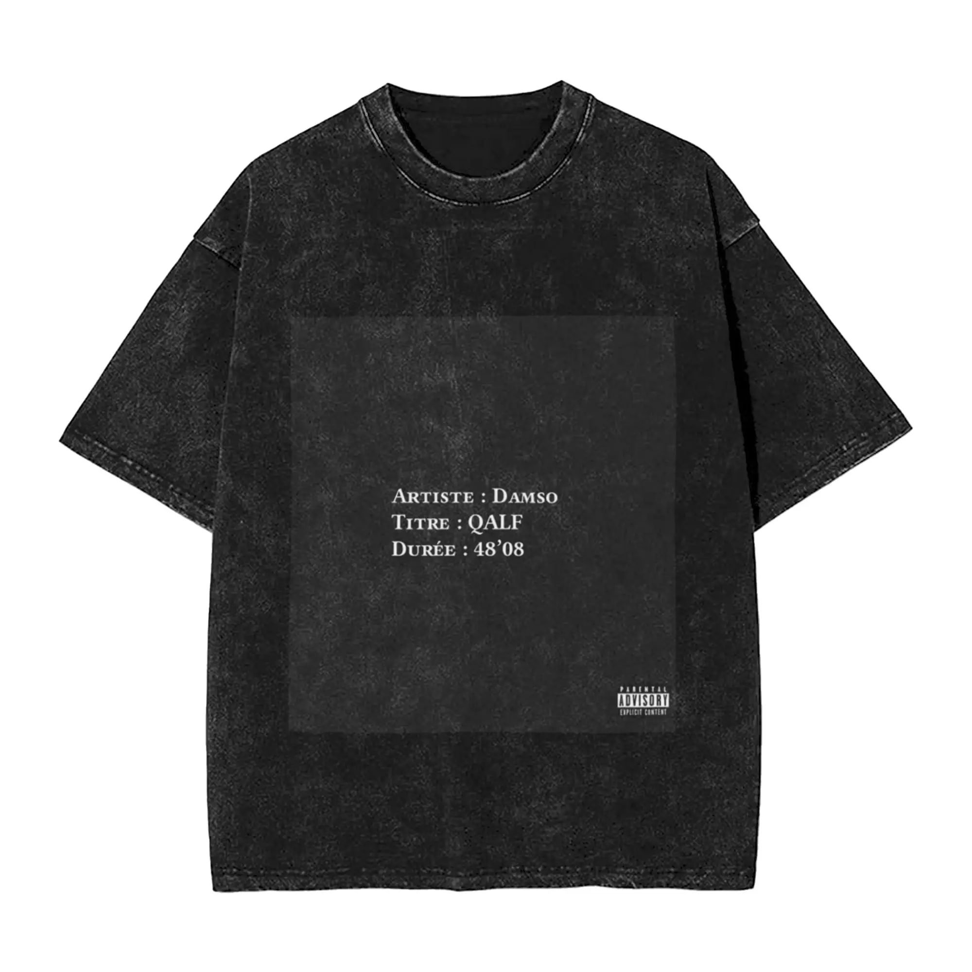 Damso QALF Cover Classic Chic A T-Shirt Oversized Short Sleeve Men's Women's Cotton Tees Tops