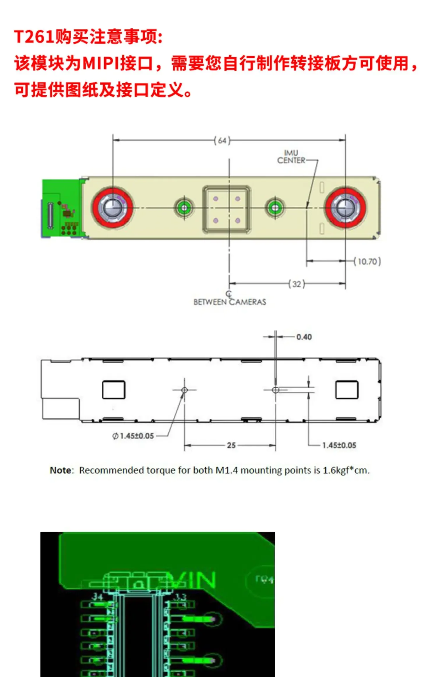 in.tel Módulo de rastreamento RealSense T261, imagem olho de peixe binocular IMU posicionamento ca.mera