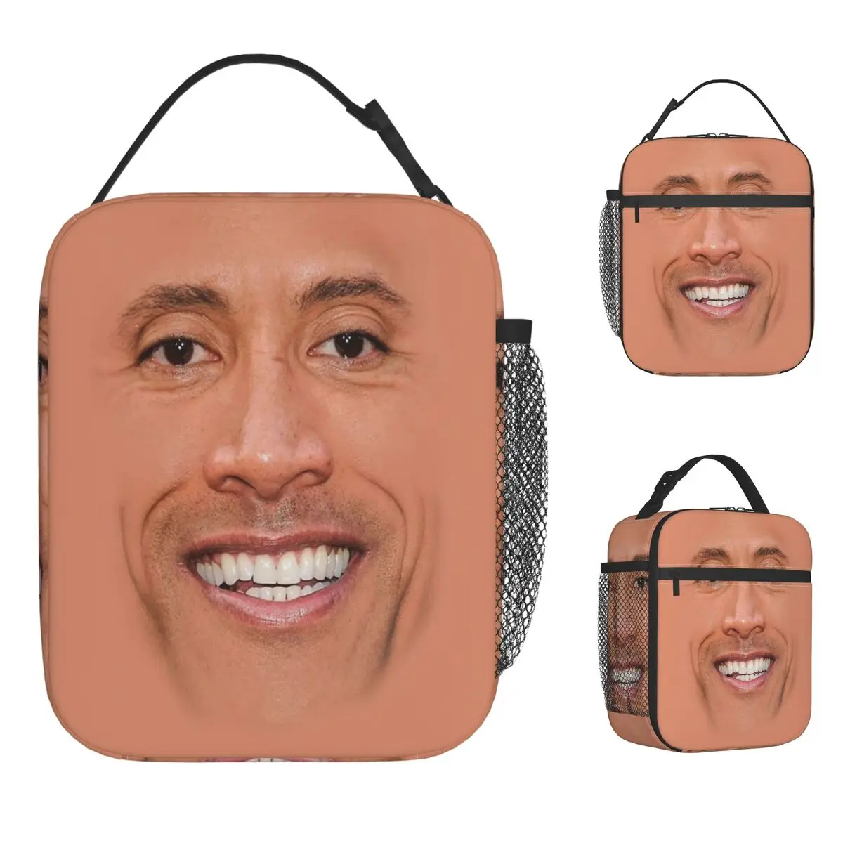 

Сумка для обеда The Rock Dwayne Johnson, удобная коробка для завтрака, женская офисная дизайнерская сумка-холодильник, забавные оксфордские термосумки-тоут