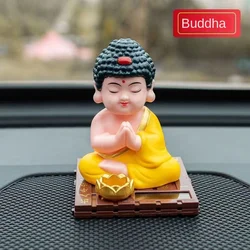 Car decoration The latest solar energy Taufu God of wealth decoration creative personality figure New Year decoration