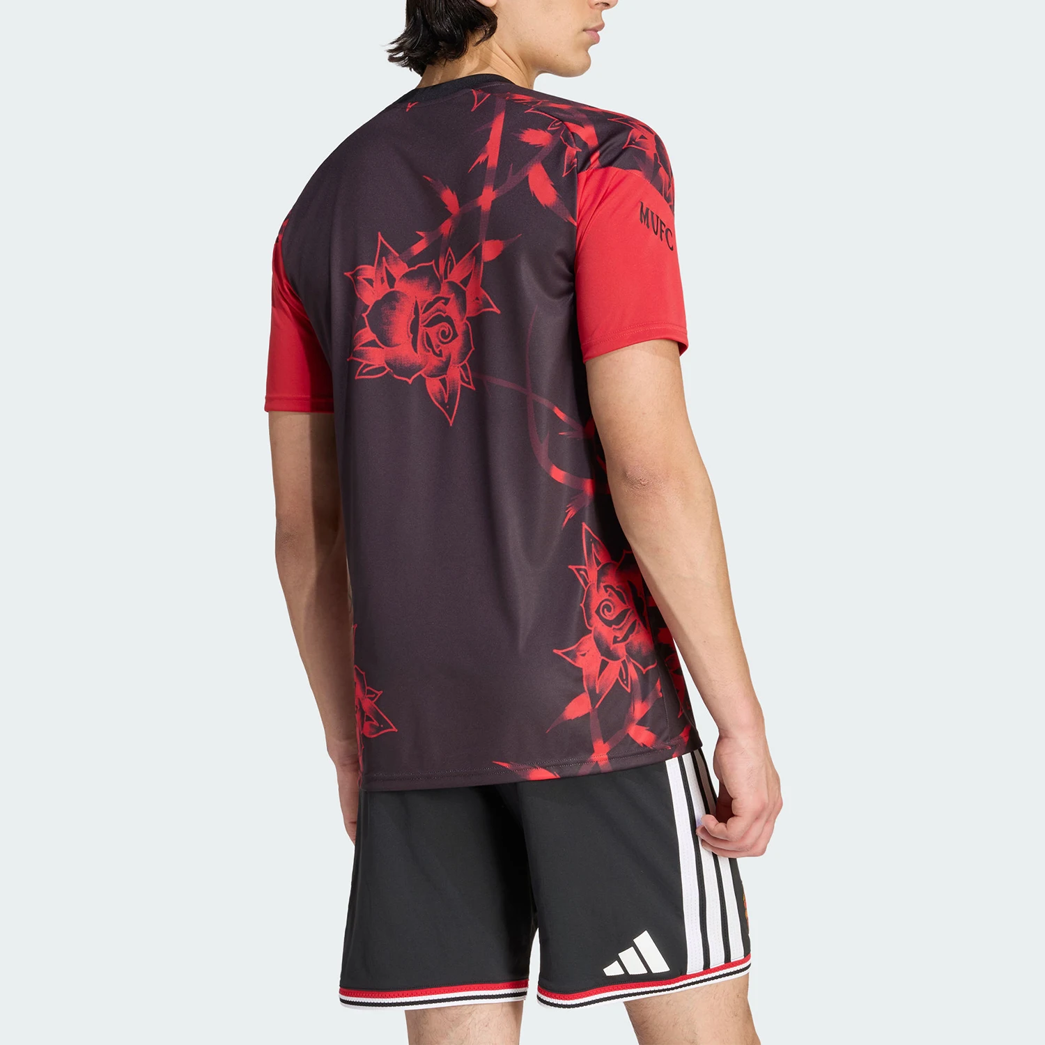 Adidas genuine men's fashionable breathable football warm-up short sleeved T-shirt KC4908