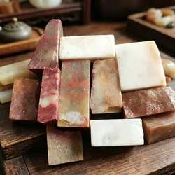 Natural Chinese Stamp Seal Stones 1-3pcs Irregular Shoushan Dandong Mineral Specimens for Home Decoration