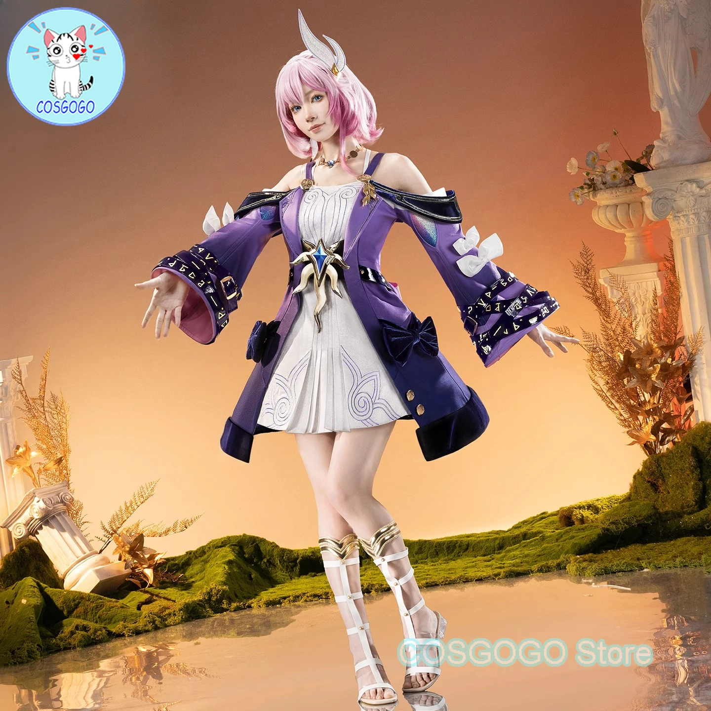 

COSGOGO Cyrene Косплей Костюм Платье Игра Honkai:Star Rail Униформа Женская одежда Вечеринка Ролевая игра Одежда Новая