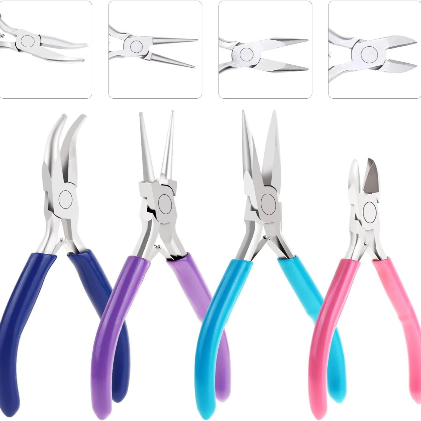 Jewelry Pliers Set for Bracelet Making Jewelry Repair Tool Kit with Needle Nose Pliers 6 Pack Jewelry Pliers DIY Making Supplies