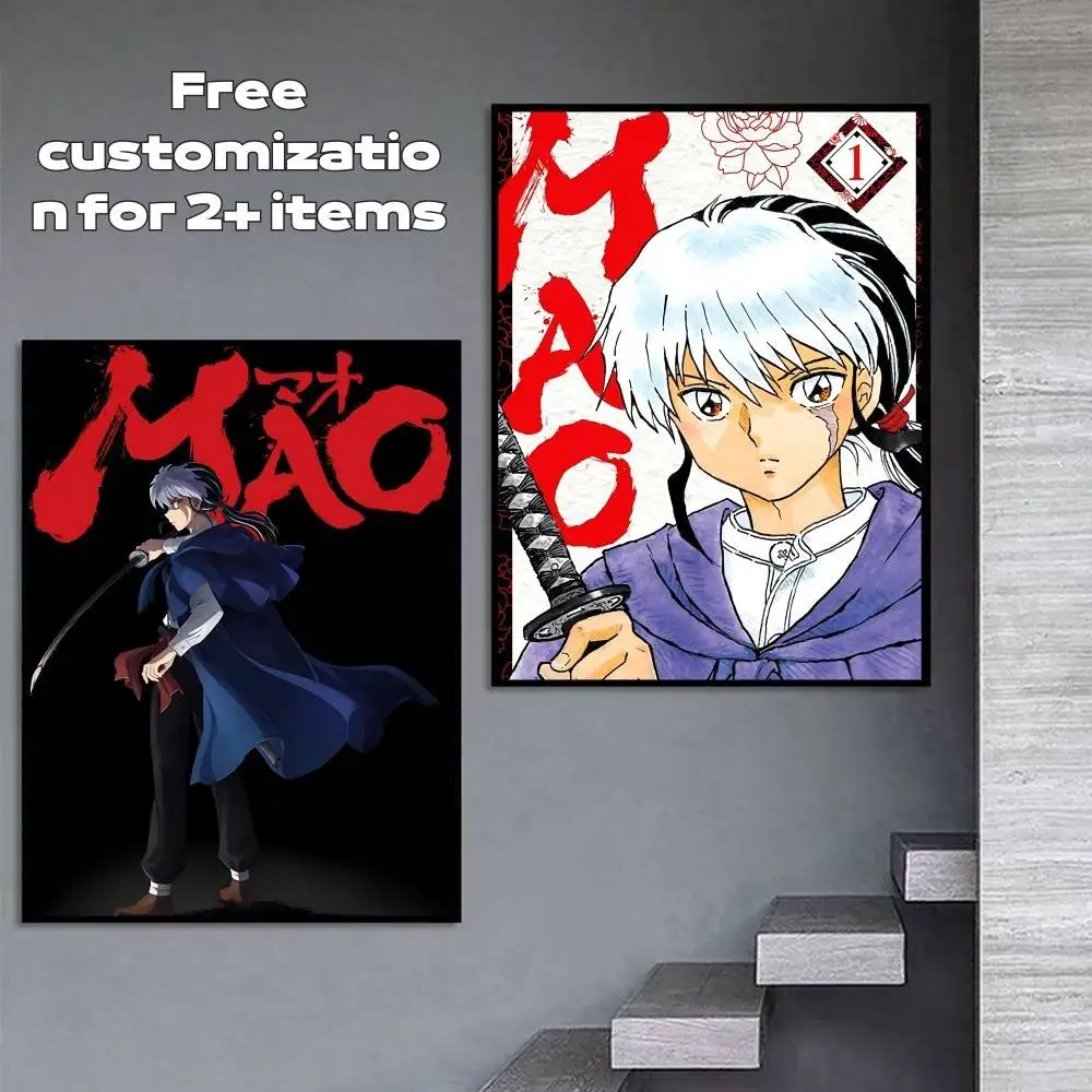 Taisho era Anime M-Mao Poster Self-adhesive Waterproof Paper Sticker Coffee House Bar Room Wall