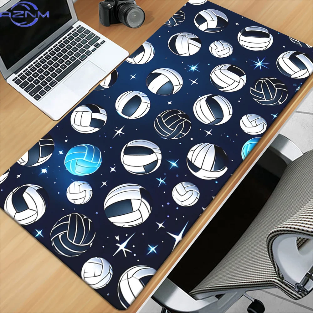 1pc Starry Sky Volleyball Print Mousepad - Large Rubber Desk Mat for Gamers & Office Use, Non-Slip Base, Durable Keyboard Pad wi