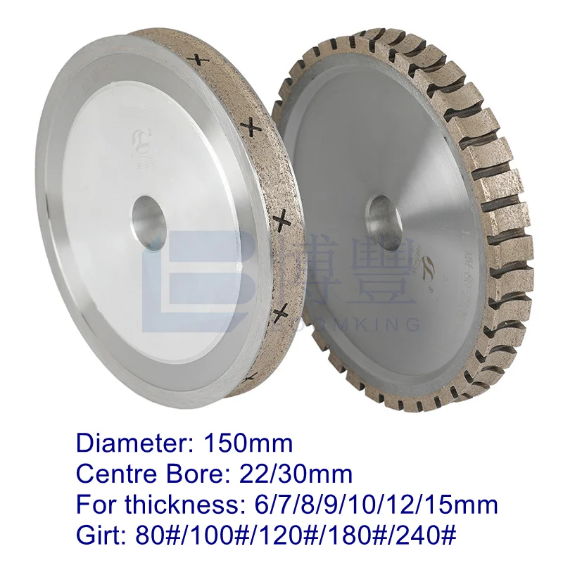 Stone diamond grinding wheels flat edge Pencil edge diameter 150mm x 22/30mm x FA/PE 6/7/8/9/10/12/15mm Grit 80/100/120/180/240#