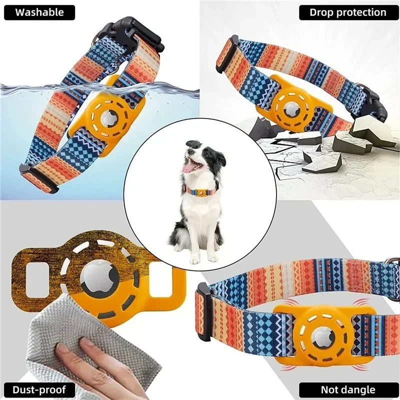 Pet Cat Dog Digital Printing Collar for Apple Airtag Protective Cover Small and Medium-Sized Dogs Articles Accessories