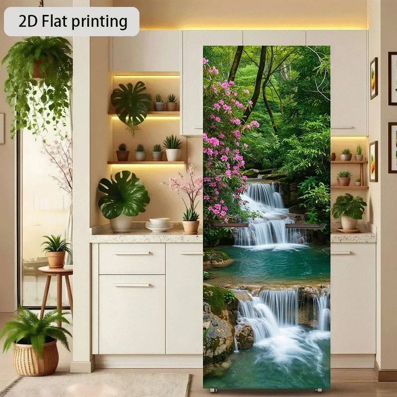[2D Flat Printing] Refrigerator Sticker Huaxi Diepu Spring Deep Theme Design Wall Sticker Decoration Wallpaper Self-Adhesive S