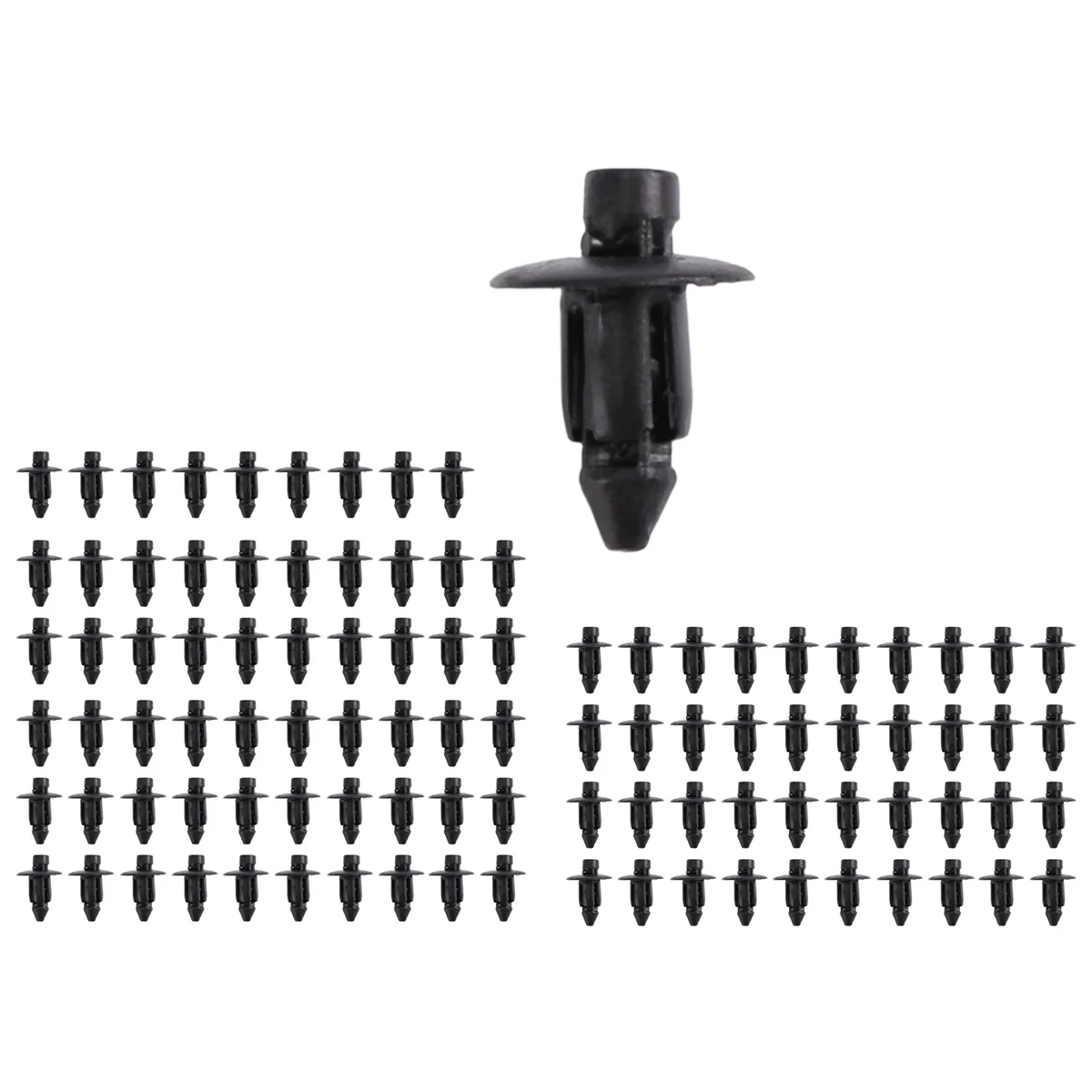 7mm Hole Plastic Rivets Fastener Auto Car Fender Bumper Push Clips 100 Pcs