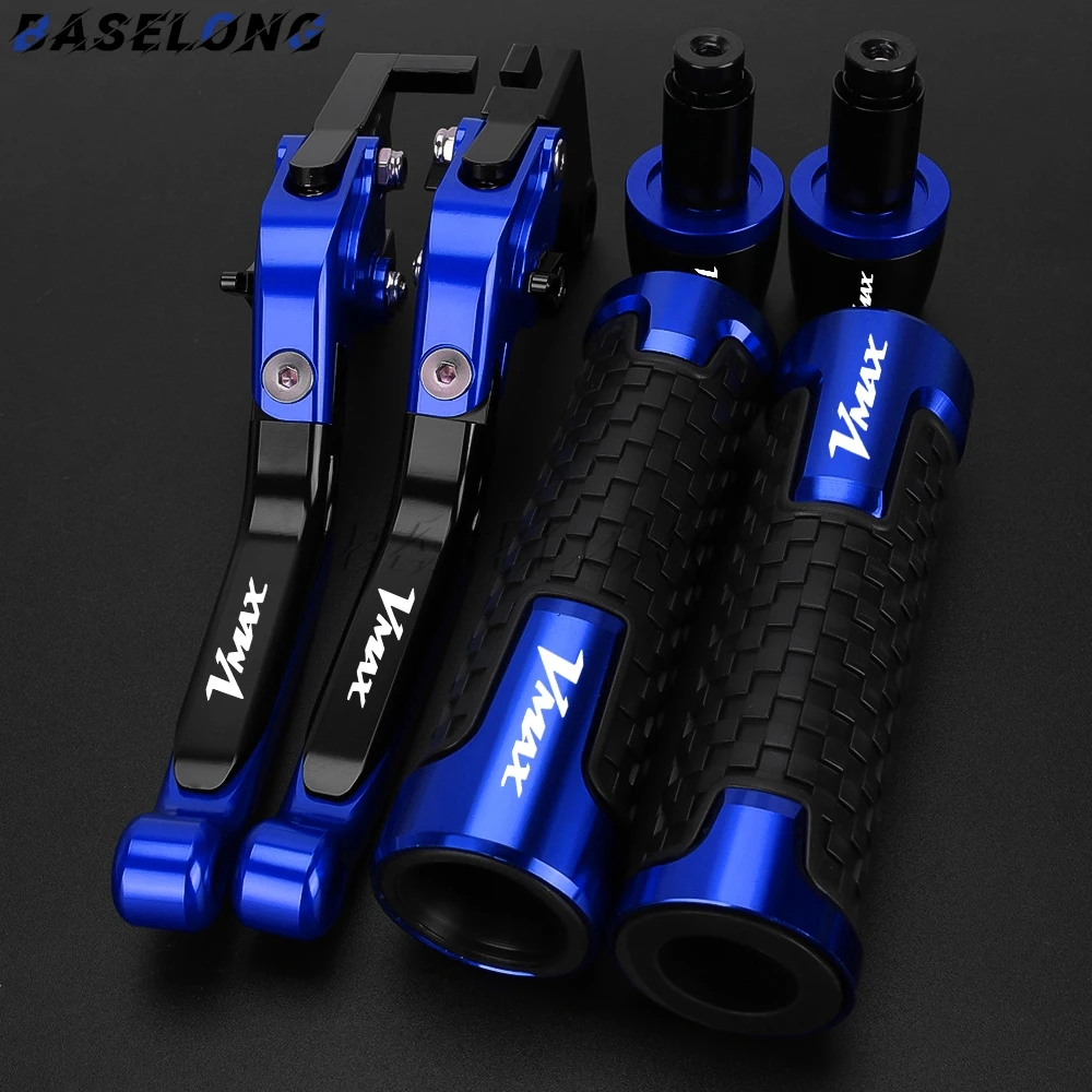 

For Yamaha VMAX V-MAX VMAX1200 2009 2010 2011 2012 2013-2016 Motorcycle Adjustable Clutch Brake Levers Handle Bar End Grips Cap