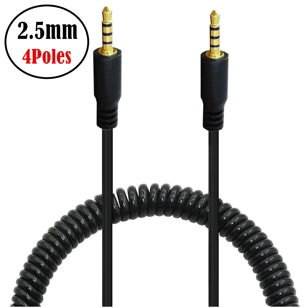 

2.5mm Public to Public Audio and Video Cable, Level 3, Level 4, Mono, Telescopic Spring Stretch Connection Cable