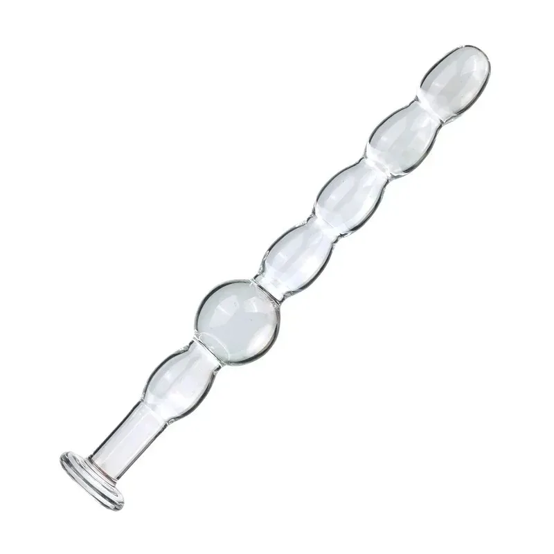 Glass Anal Plug Six-piece Set Pulling Beads Dual Use Small Dildos Butt Plugs Masturbation Posterior Dilation Adult Sex Toys