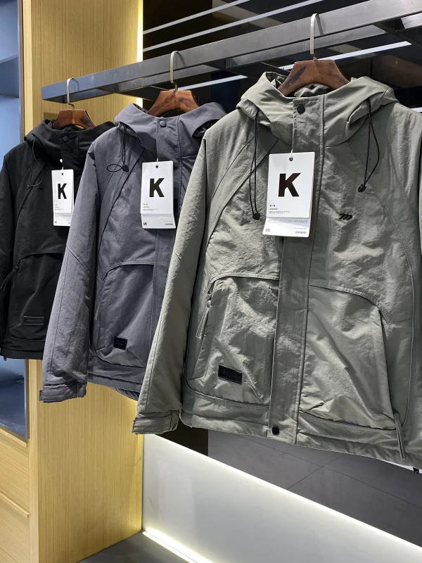 في الهواء الطلق ex فضفاضة تناسب مقنعين القطن Jaet الخريف الشتاء ركاب ودية Faionable ألياف البوليستر ملء معطف دافئ