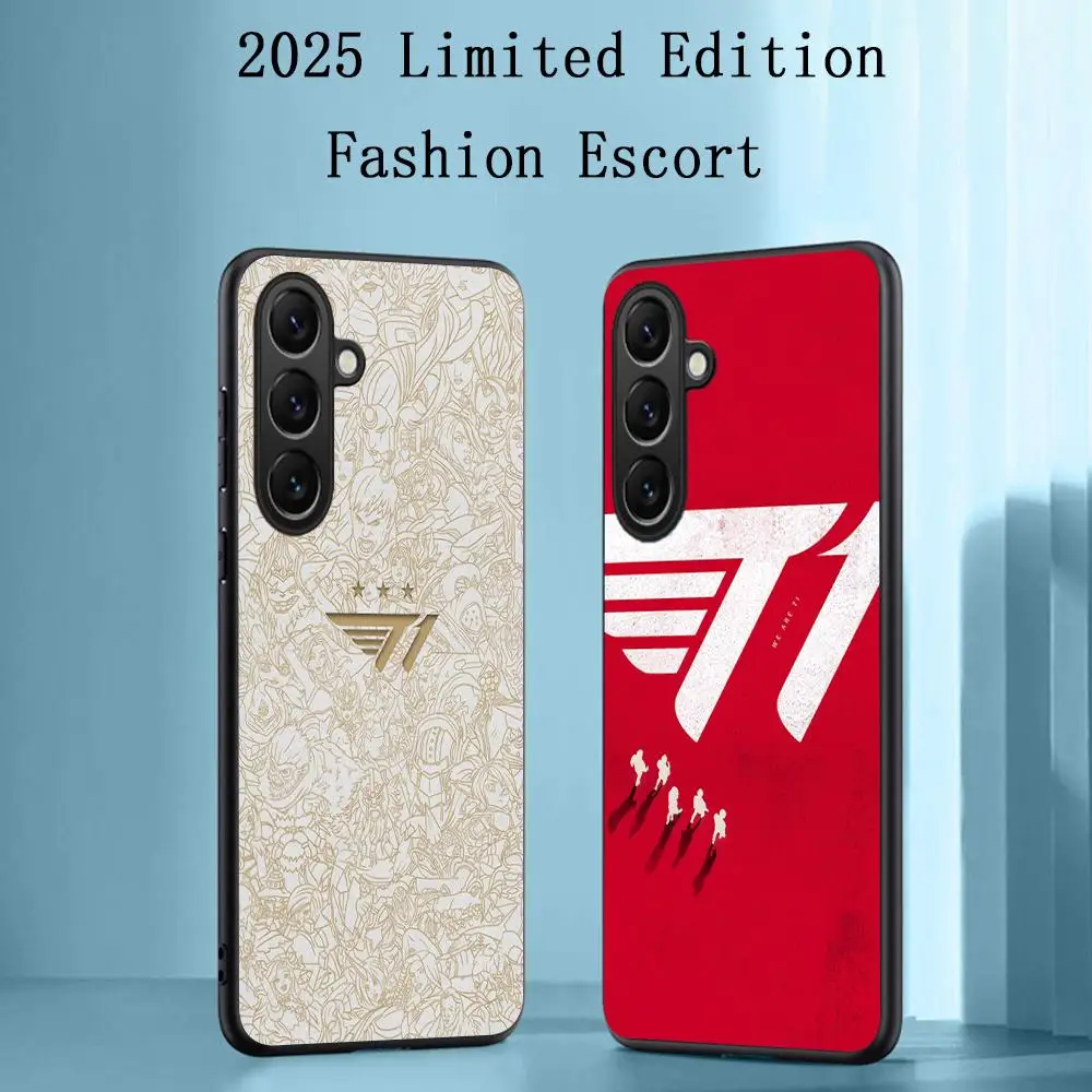 T1 winner logo cool fashion design Phone Case For Samsung Galaxy S25 S24 S23 S22 S21 S20 Plus Ultra Note20 Limited Soft Black