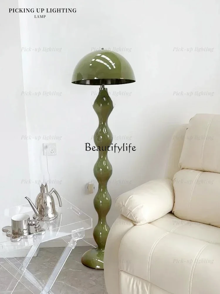 Mid-Ancient Mushroom Floor Lamp Nordic Simple Cream Style Living Room Sofa Lamp