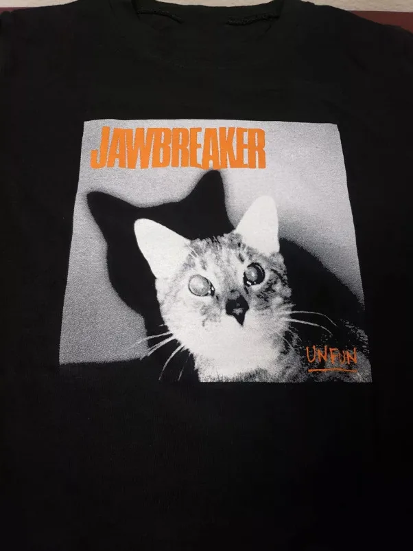 Vtg Jawbreaker Unfun Punk Rock Concert Tour Cotton Black Unisex Shirt AA1393