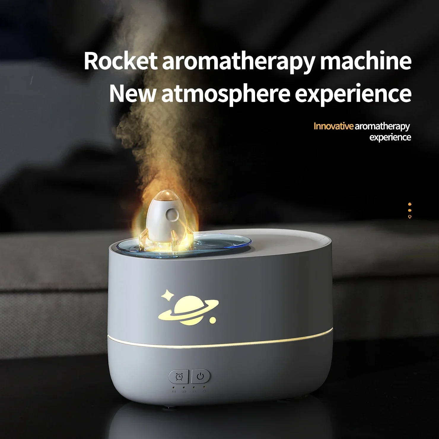 

Creative Rocket Humidifier Machine Household Colorful Dazzling Light Perfume Nano Mist Air Diffuser