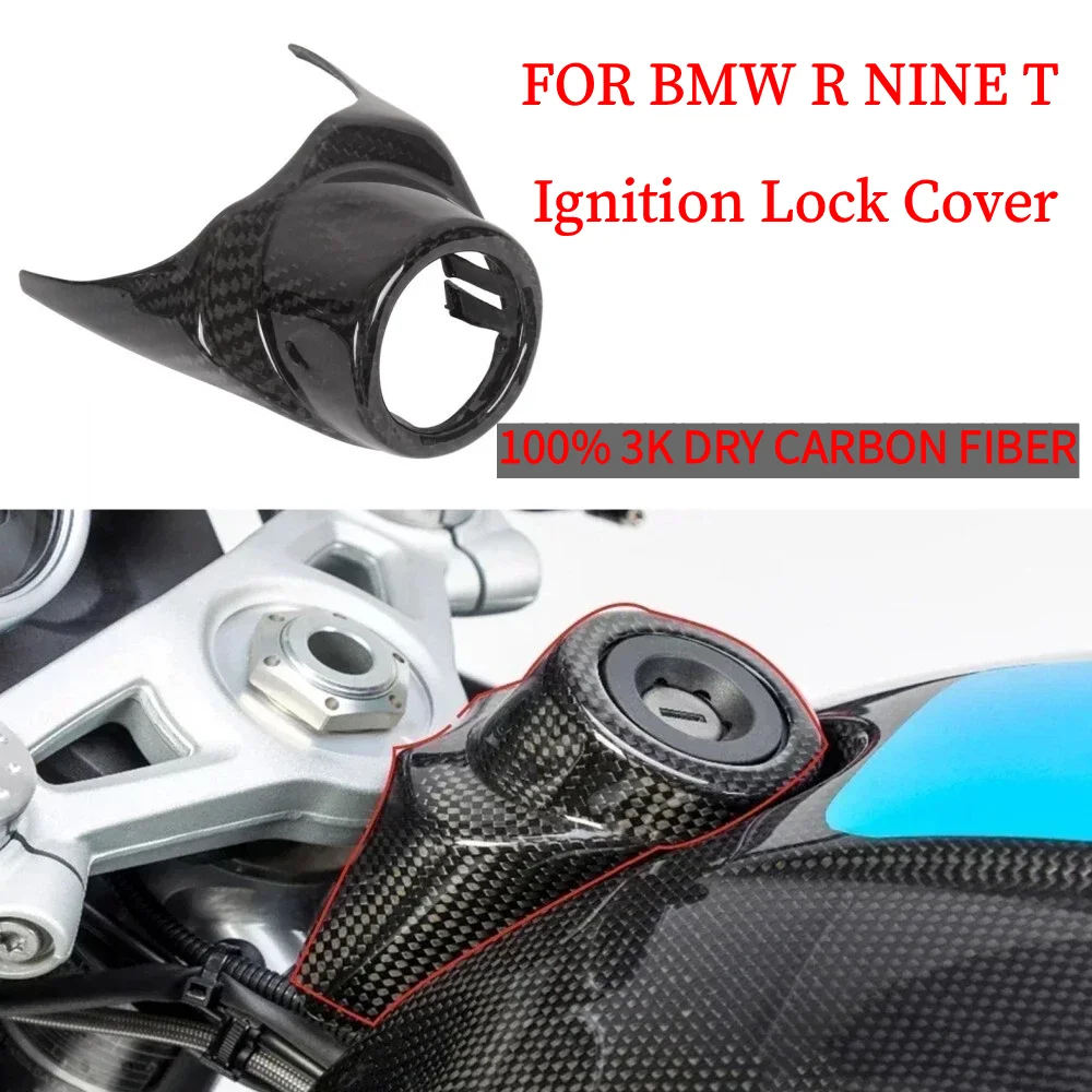 

For BMW R NINE T Carbon Fiber Ignition Lock Cover Motorcycle Modified Accessories Real Pure 3k Dry Carbon