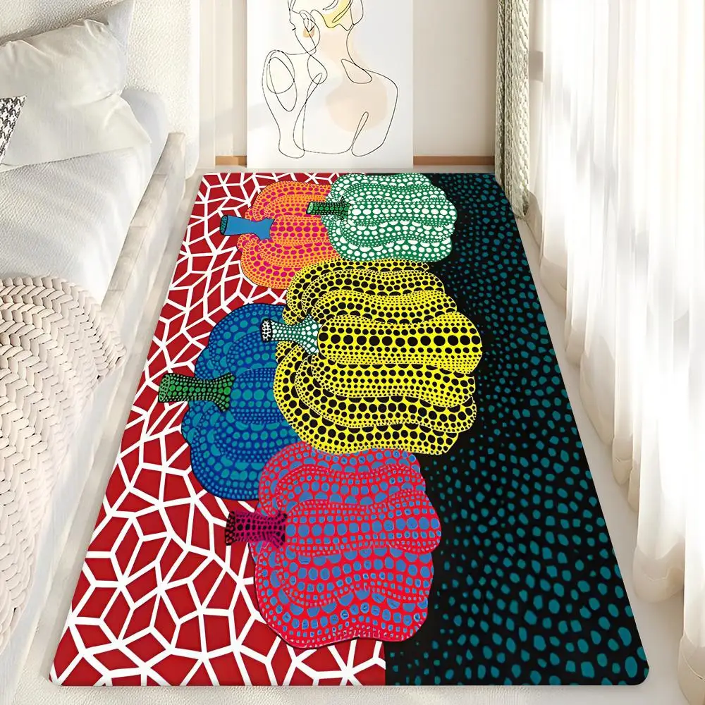 Yellow Dots Yayoi Kusama Floor Mat Bathroom Mat Kids Room Bedroom Decoration Balcony Anti-Slip Doormat Living Room Welcome Rug