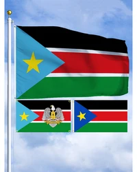 2×3FT South Sudan Emblem Flag Polyester Printed Banner Tapestry For Decor
