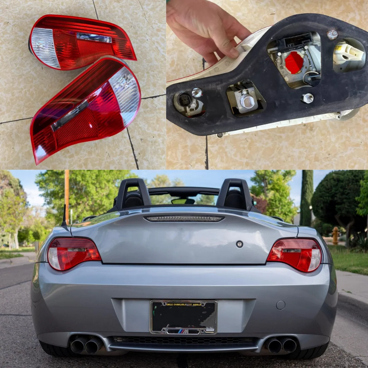 

ABS Tail Light through lamp Half Assembly for BMW Z4 E85 E86 Coupe 06-08 Rear taillight