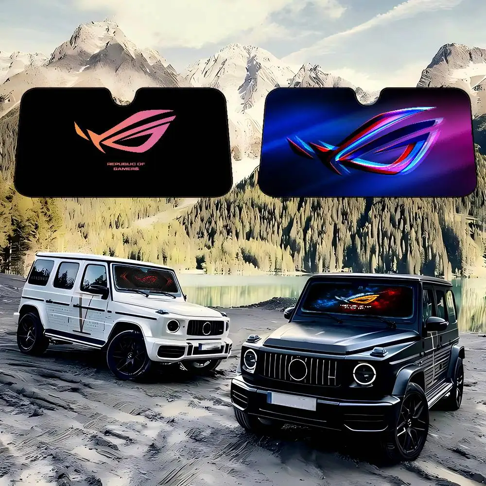 

Автомобильный солнцезащитный козырек с логотипом Asus Rog, лобовое стекло, складной милый забавный солнцезащитный козырек от Vincent для автомобиля, грузовика, внедорожника, блоки