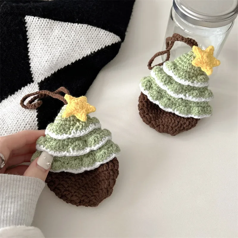 

Knitted Christmas Tree Universal Headphone Case for Apple AirPods 1 2 3 4 Pro Pro2 Cases Cover IPhone Bluetooth Earbuds Earphone