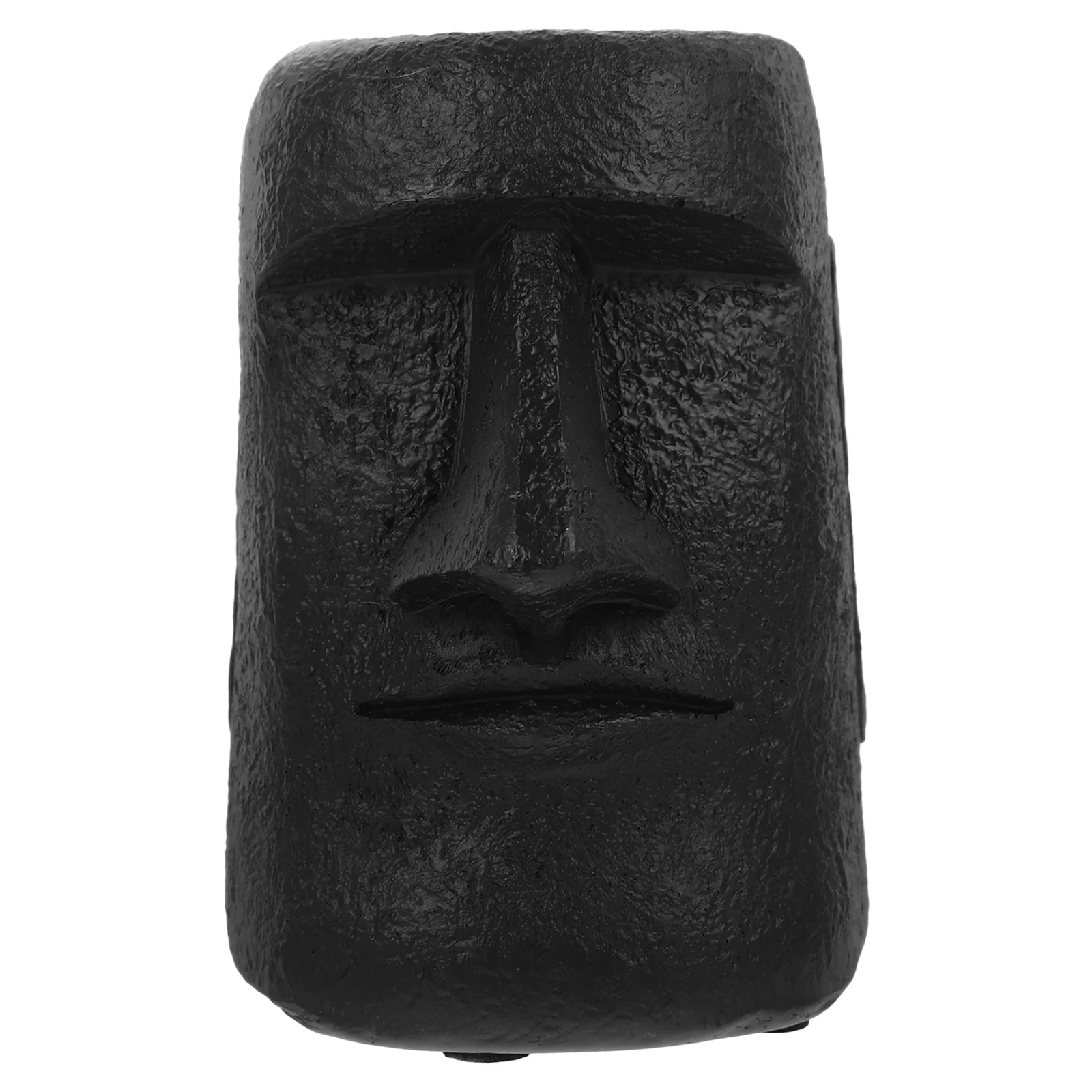 

Easter Island Moai Flower Pot Head Statue Pots Resin Succulents Plant Plants Black