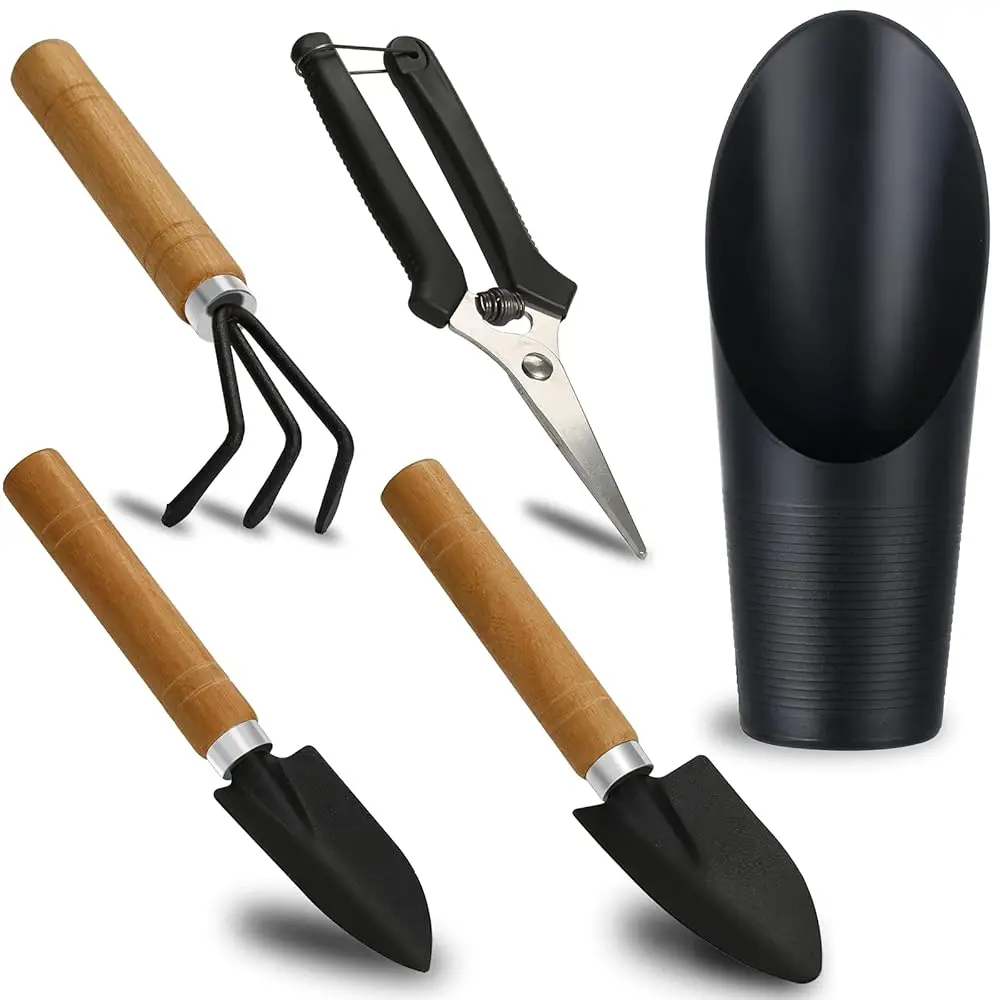

5Pcs Succulent Tools,Mini Garden Tools,Pruning Scissors As Plant Accessories, Gardending Hand Tools Kit For Seedling